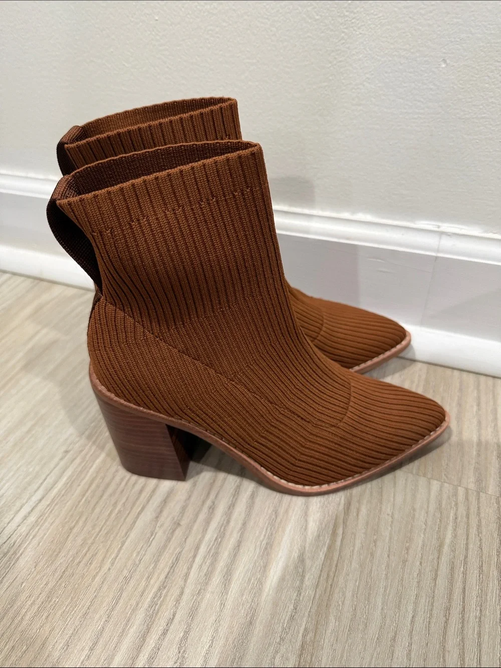 Steve Madden Ribbed Knit Ankle Boots